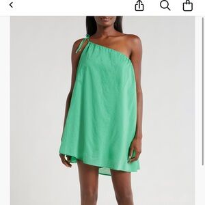 Vibrant Green one shoulder dress